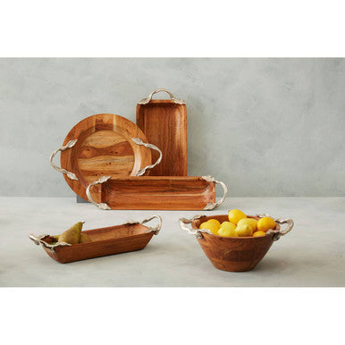 Vine Acacia Wood Large Rectangular Serving Dish