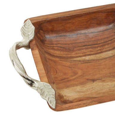 Vine Acacia Wood Square Bowl