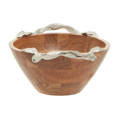 Vine  Acacia Wood Medium Round Bowl