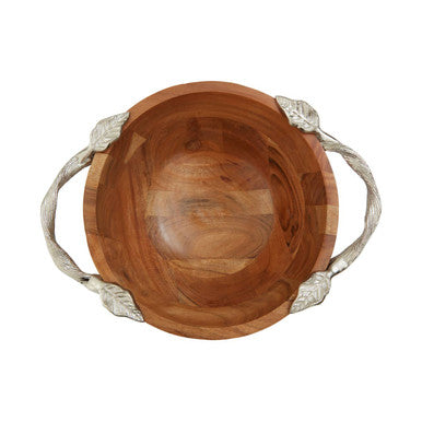 Vine  Acacia Wood Medium Round Bowl