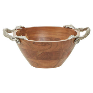 Acacia Wood Medium Round Bowl | Vine