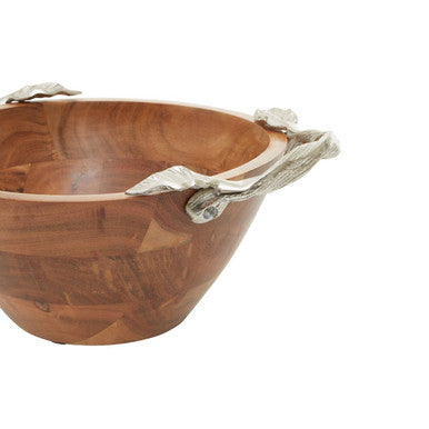 Vine  Acacia Wood Medium Round Bowl