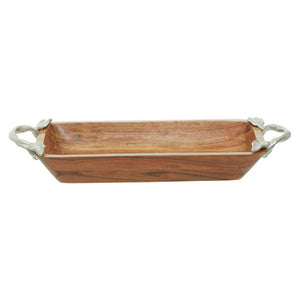 Vine Acacia Wood  Rectangular Bowl