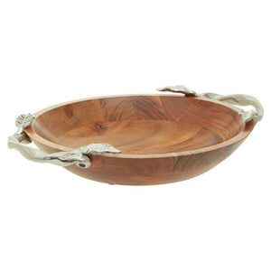 Vine Acacia Wood Serving Bowl