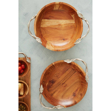 Vine Acacia Wood Serving Bowl