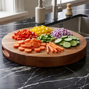 Kora Acacia Round Chopping And Serving Board