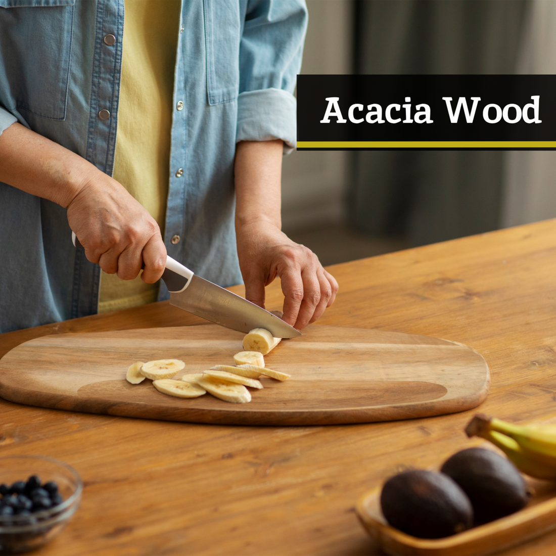 Kora Acacia Oval Serving And Chopping Board