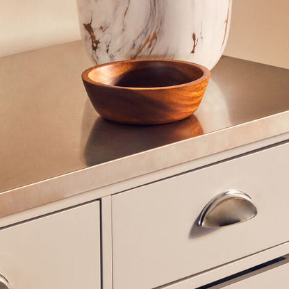 Kora Small Round Bowl In Acacia Wood