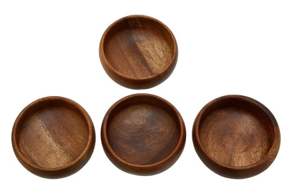 Kora Set Of Four Acacia Small Serving Dishes - Image 2