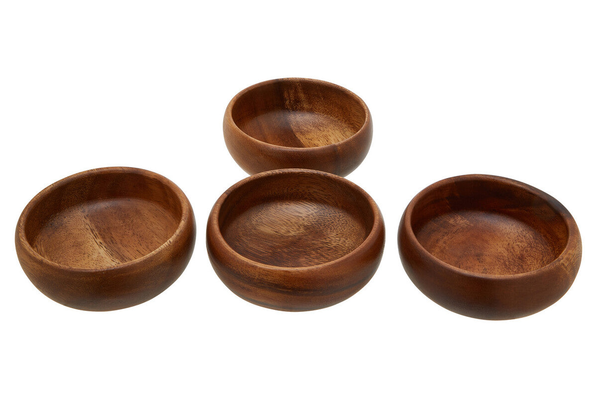 Kora Set Of Four Acacia Small Serving Dishes - Image 3