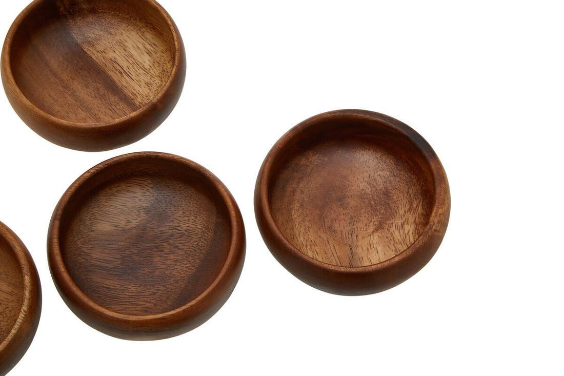 Kora Set Of Four Acacia Small Serving Dishes - Image 7