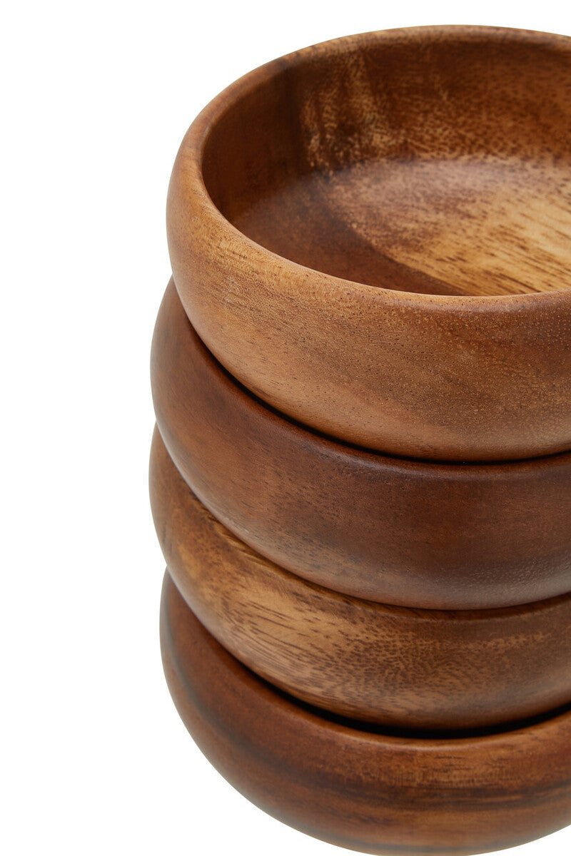 Kora Set Of Four Acacia Small Serving Dishes - Image 5