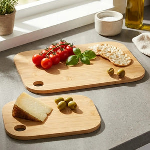 Set of 2 Bamboo Cutting and Serving Boards | Dahra