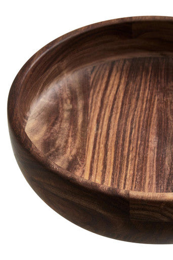Rosi Small Sheesham Wood Shallow Salad Bowl