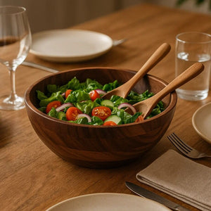 Large Round Sheesham Wood Salad Bowl | Rosi
