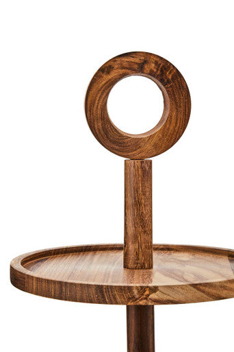 Kora Sheesham Wood Two Tier Cake Stand