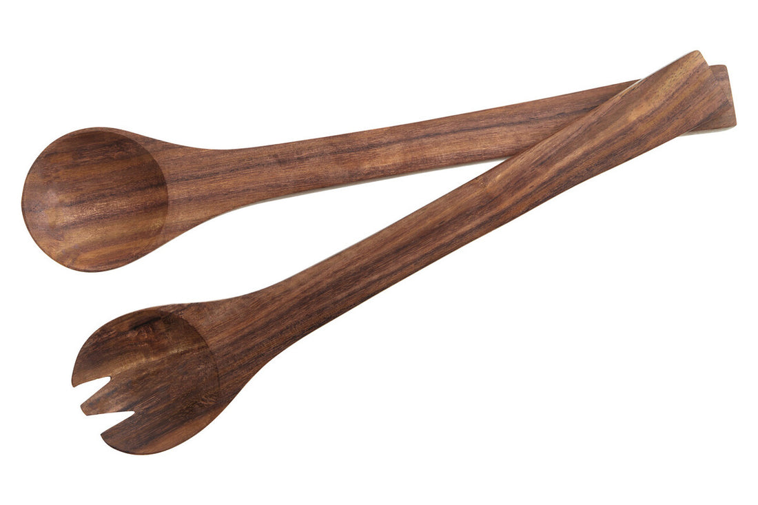 Rosi Sheesham Wood Spoon And Fork Salad Servers - Image 2
