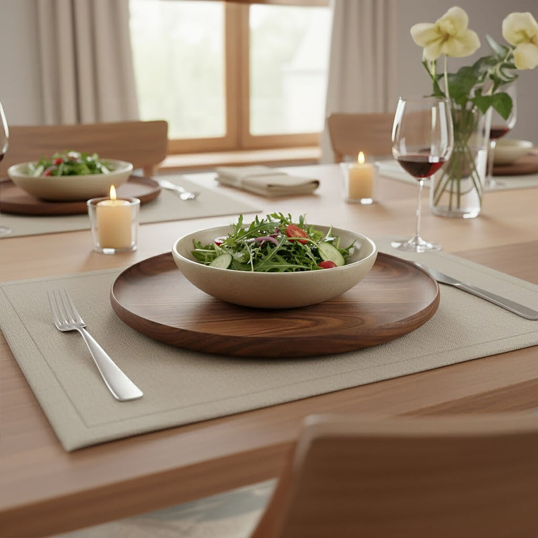 Rosi Round Sheesham Wood Plate