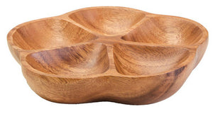 Kora Acacia Five Section Flower Serving Dish