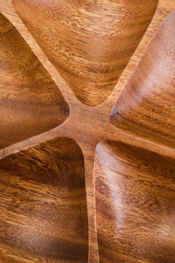 Kora Acacia Five Section Flower Serving Dish - Image 5