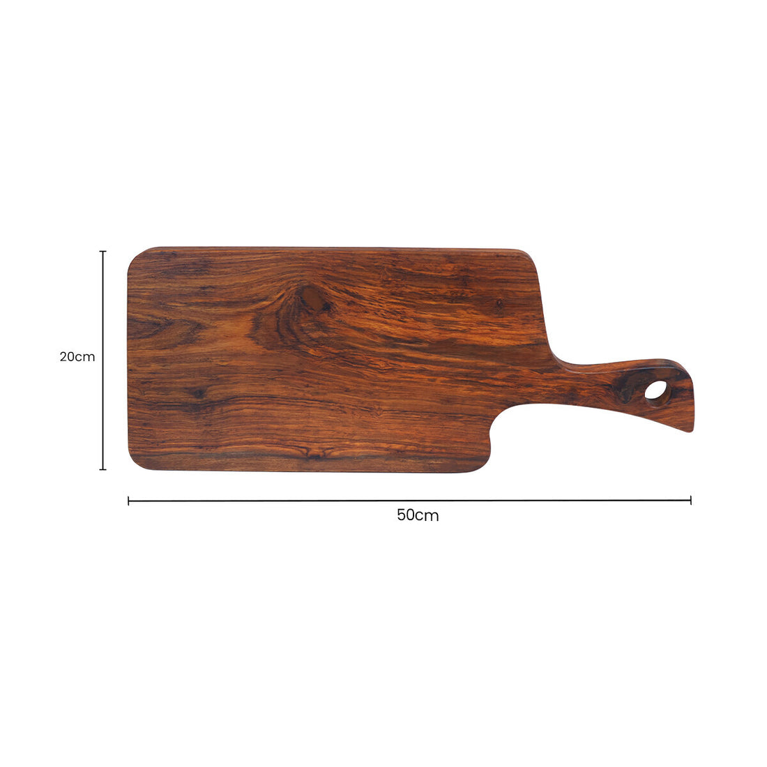 Rosi Organic Shaped Tropical Rosewood Serving or Cutting Board with Natural Finish - Image 7