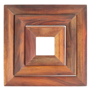Acacia Wood 3pc Square Trivet Set | Pazel