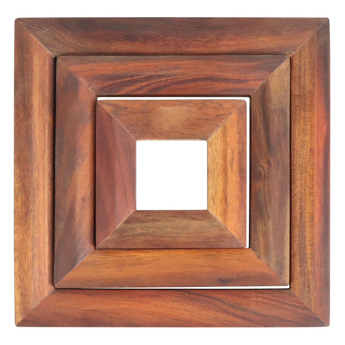 Acacia Wood 3pc Square Trivet Set | Pazel