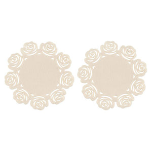 Felt Set of 2 Ivory Placemats | Felt Place Settings