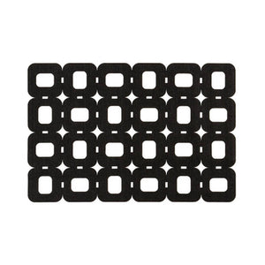 Felt Set of 2 Block Design Black Placemats | Felt Place Settings