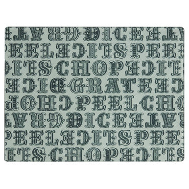 Text pattern with words in a grid layout on a white background