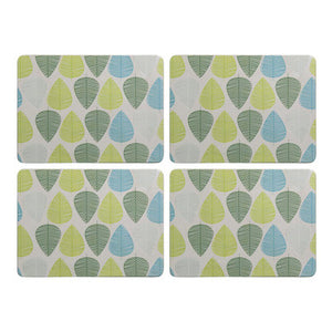 Set of Four Placemats | Green Leaf