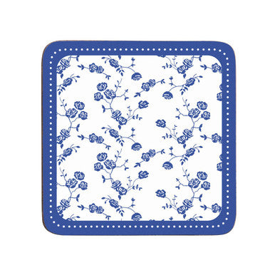 Blue Rose Set Of Four Coasters
