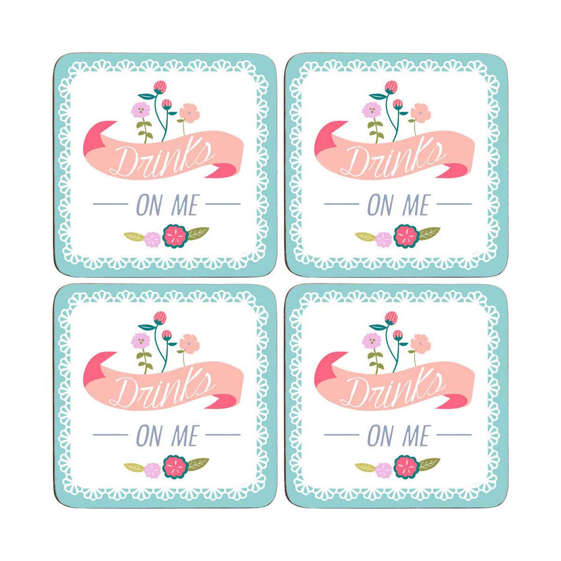 Set Of Four Amelie Cork Coasters