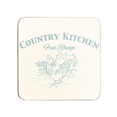Country Kitchen Set Of Four Cork Coasters