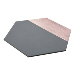 Geome Set of 4 Dipped Grey And Rose Gold