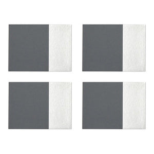 Geome Set of 4 Dipped Grey and Silver Placemats