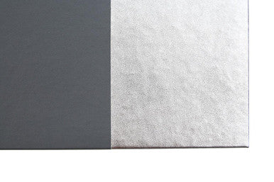 Geome Set of 4 Dipped Grey and Silver Placemats