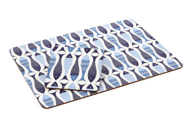 Set Of Four Pisces Cork Placemats