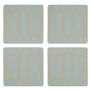 Set of 4 Green Coasters | Frosted Deco