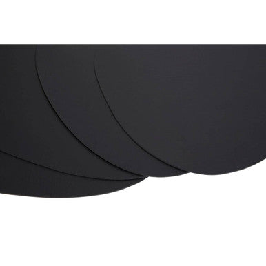 Catlins Pebble 4Pc Black Leather Placemats