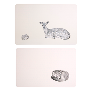 Set of Two Mini Forest Placemats and Coasters | Effy
