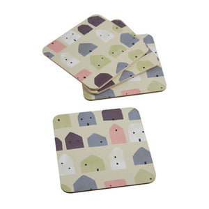 Calcot 4 Piece Square Wild Cottage Coasters