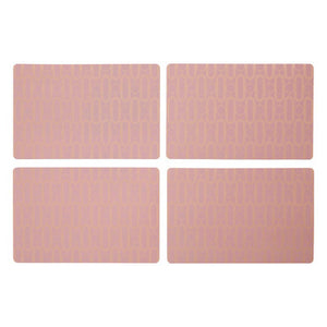Frosted Deco Set Of 4 Pink Placemats
