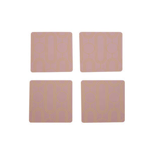 Set of 4 Pink Coasters | Frosted Deco