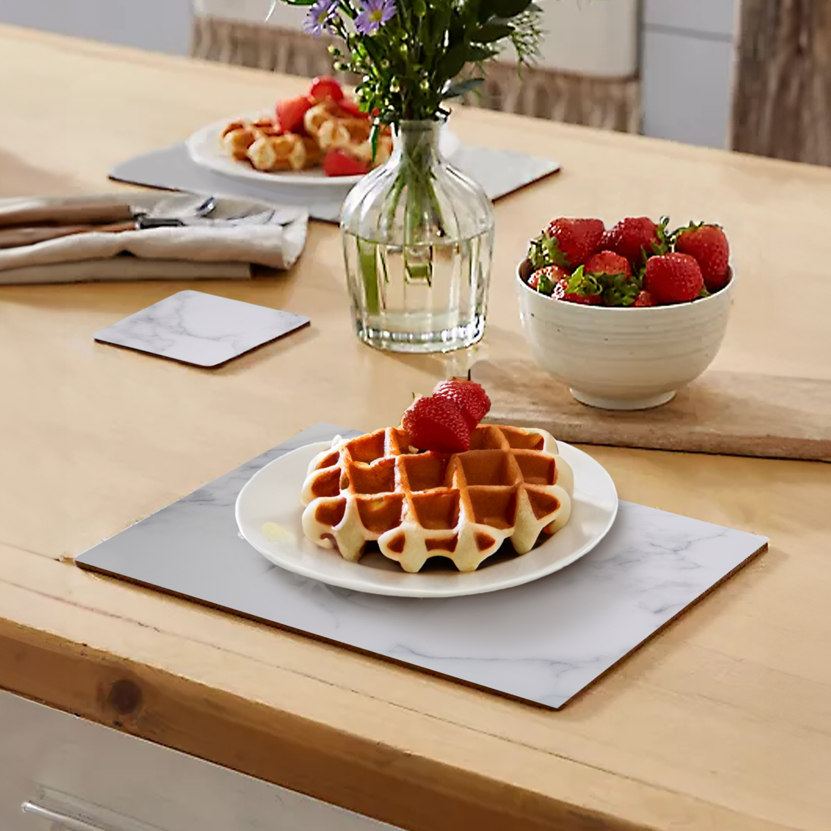 Zambie 8Pc Cork Placemats And Coasters