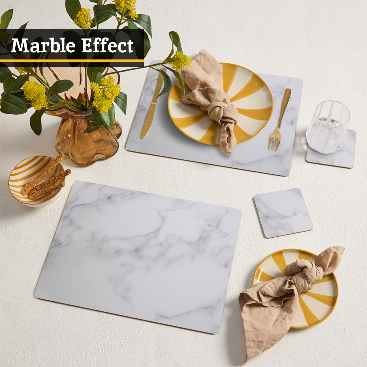 Zambie 8Pc Cork Placemats And Coasters