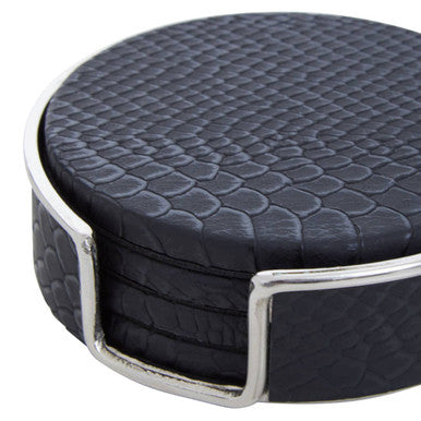 Mixology Set Of Four Black Coasters