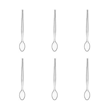 Summer Set Of Six Clear Plastic Sundae Spoons