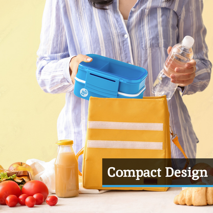 Grub Tub Blue 2 Tier Lunch Box