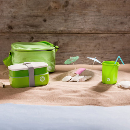 Grub Tub Green Lunch Box Set with Insulated Bag